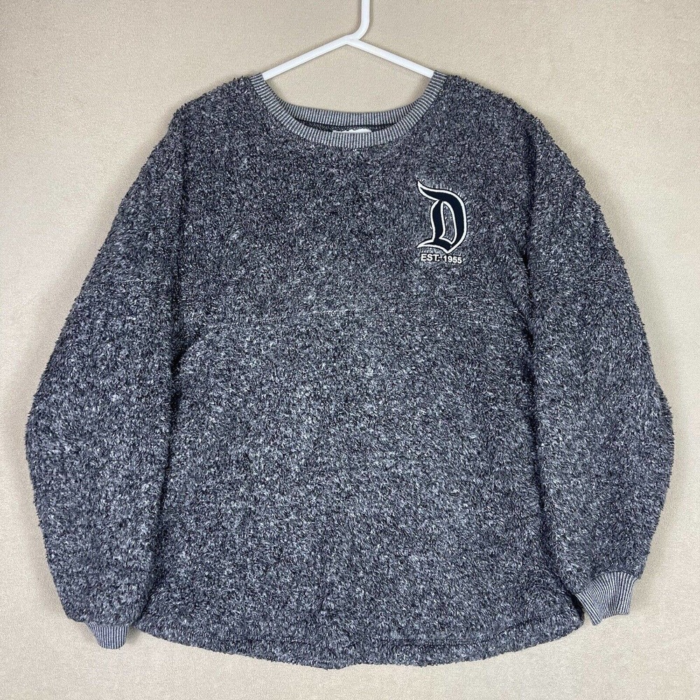 Disneyland Parks‎ Mens M Fleece Sweatshirt Gray Crew Neck Soft Embroidered Logo